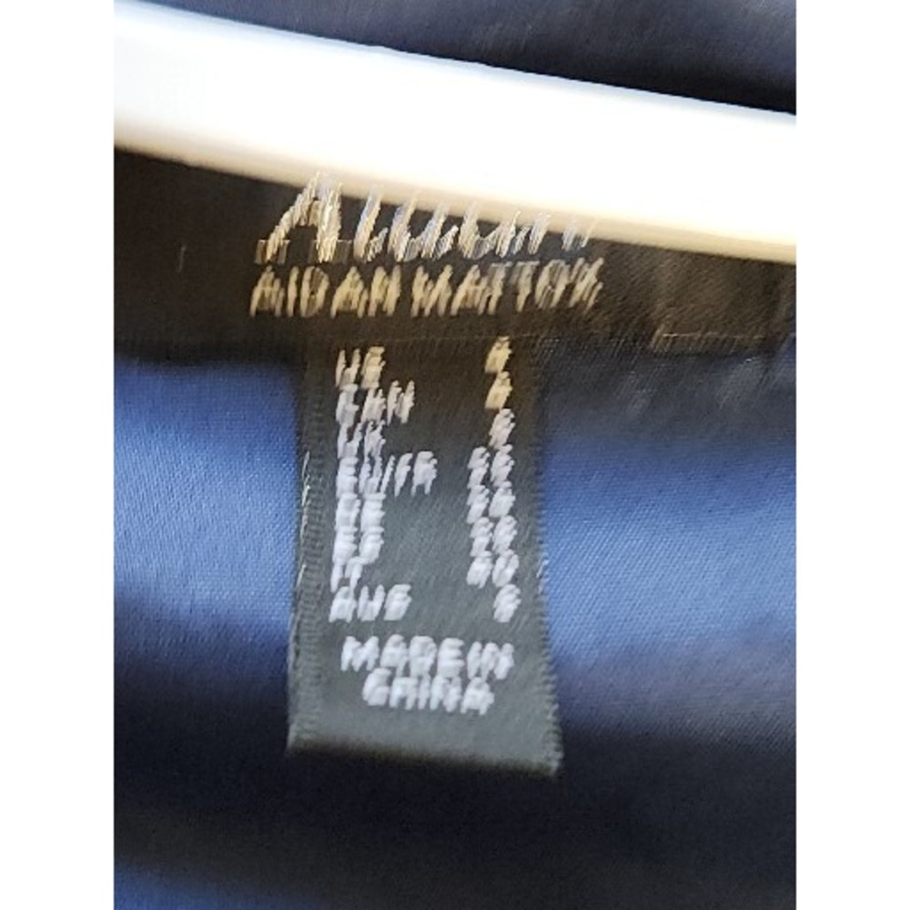 Aidan Mattox Women's Blue Velvet Tie Wrap Cape Maxi Gown Dress Size US 4 New - Picture 10 of 10
